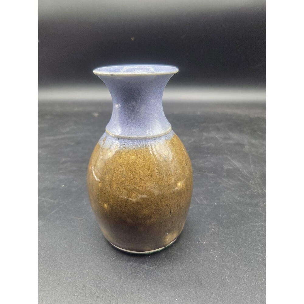 Ceramic Blue And Brown Vase